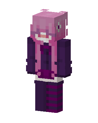 Pink Goth Girl skin, 3D preview
