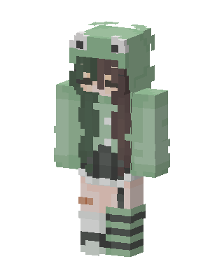 Frog Hoodie Girl Minecraft skin