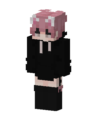 Pink Bow Hoodie skin, 3D preview