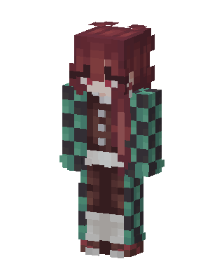 Tanjiro Girl skin, 3D preview