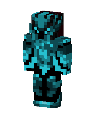 Cyan Ice Armor skin, 3D preview