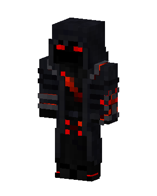 Black Glowing Villain Boy skin, 3D preview