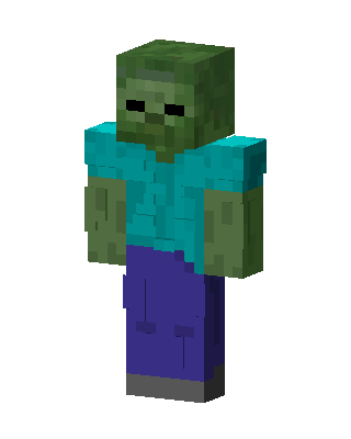 Zombie skin, 3D preview