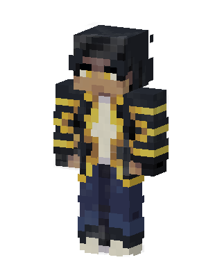 Gold Trim Jacket skin, 3D preview
