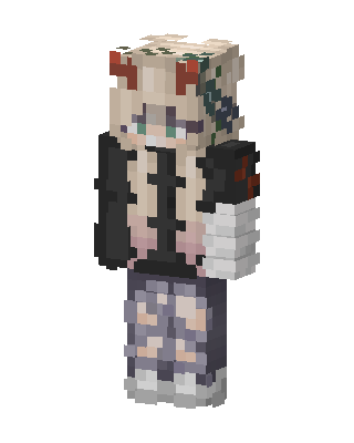 White Gamer Girl skin, 3D preview