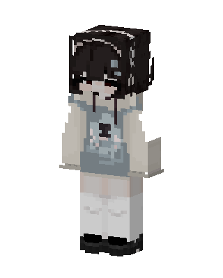 Pale Emo Hoodie skin, 3D preview