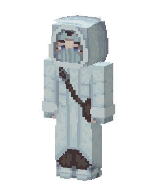 White Hoodie Boy skin, 3D preview