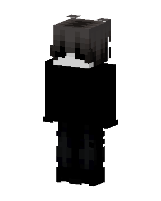 Black Emo Minecraft goth skin