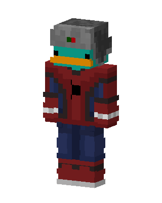 Perry Platypus Jacket skin, 3D preview
