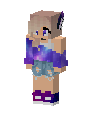 Galaxy Girl skin, 3D preview