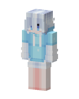 Frosty Hoodie Girl skin, 3D preview