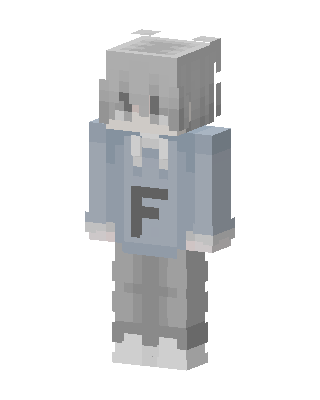 Gray Player Girl skin, 3D preview