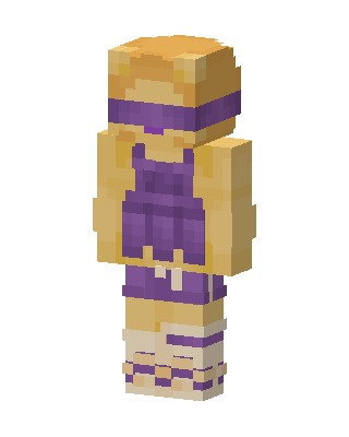 Gold Cutie Girl skin, 3D preview