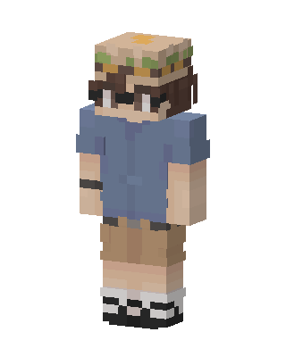 Burger Hat Kid skin, 3D preview