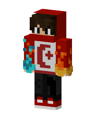 Crescent Flame Hoodie skin, 3D preview