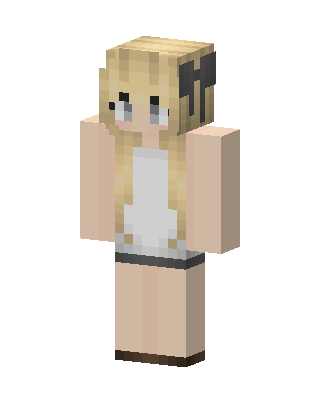 Blonde Bow Girl Minecraft skin