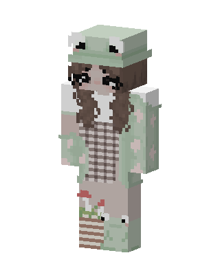 Frog Hat Girl skin, 3D preview