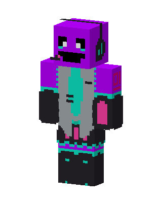 Purple Headphone E-Girl skin, 3D preview