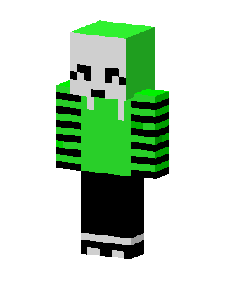 Green Skeleton skin, 3D preview