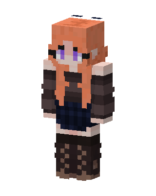 Ginger Gothic Girl skin, 3D preview