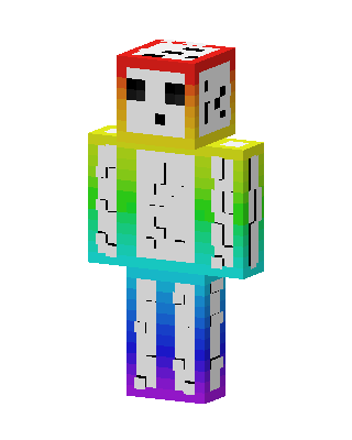 Rainbow Skeleton skin, 3D preview