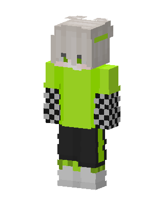 Lime Checker Boy skin, 3D preview