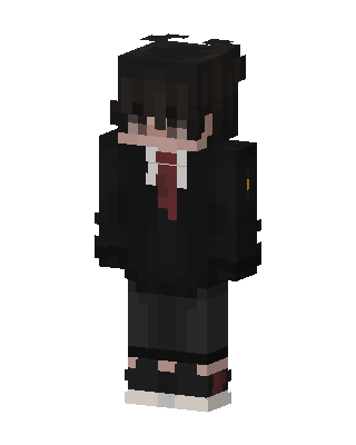 Dark Uniform Boy skin, 3D preview