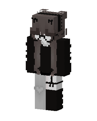 Monochrome Bear Girl skin, 3D preview