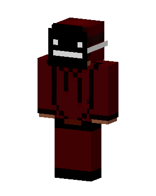 Red Ninja Boy skin, 3D preview