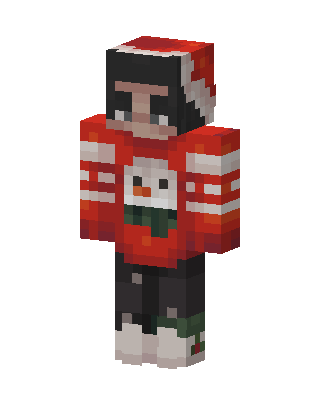 Snowman Sweater skin, 3D preview
