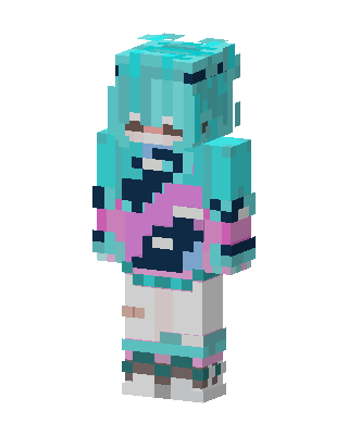 Cyan Cutie Girl Minecraft skin