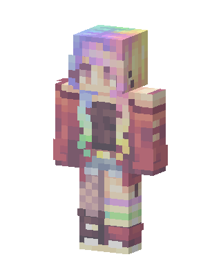 Pastel Rainbow skin, 3D preview