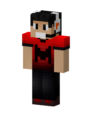 Red Headset Gamer Minecraft skin