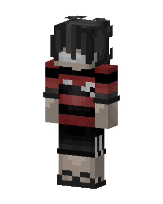 Red Striped Jersey skin, 3D preview