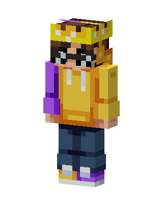 Crowned Hoodie Kid skin, 3D preview