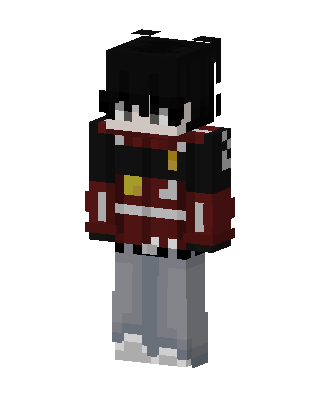 Crimson Hoodie Boy Minecraft skin