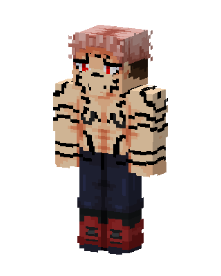 White Anime Boy skin, 3D preview