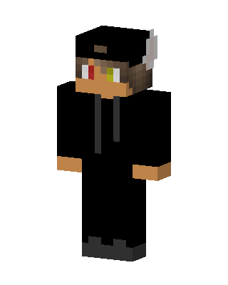 Black Hoodie Guy skin, 3D preview