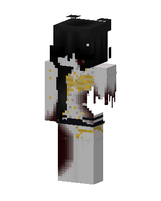 White Anime Girl skin, 3D preview