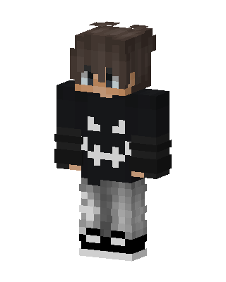 Smiley Hoodie Boy skin, 3D preview