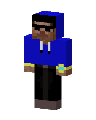 Blue Hoodie Cool skin, 3D preview