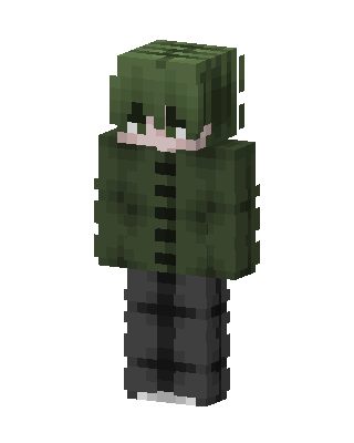 Mossy Hoodie skin, 3D preview