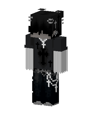 Black Villain Boy skin, 3D preview