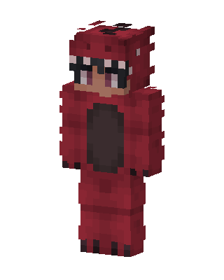 Red Dino Onesie skin, 3D preview