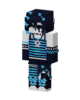 Cyan Scene Kid skin, 3D preview