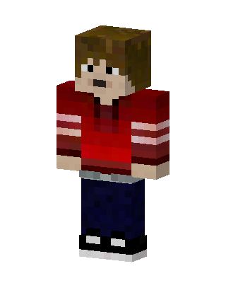 Red Hoodie Boy Minecraft skin