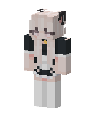 Maid Cat Girl skin, 3D preview