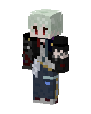 Black Anime Boy skin, 3D preview