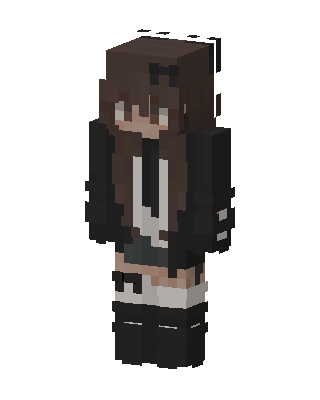 Goth Bow Girl Minecraft skin