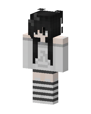 Monochrome Girl skin, 3D preview